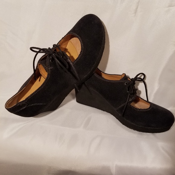 Clarks Shoes - Clark's Originals Corduroy Wedge Heel Shoes